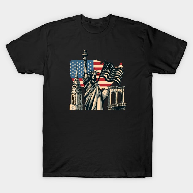 America T-Shirt by AdriaStore1